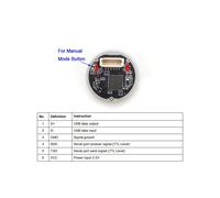 2X GM861S Interfaccia UART/USB 1D/2D Codice un Barre Modulo Lettore di Codici un Barre Codice un Barre LED Bianca Verde