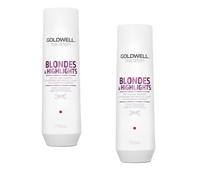 2x Goldwell Blondes&highlights Sfumatura Colore Giallo Shampoo, (2x 250ml)