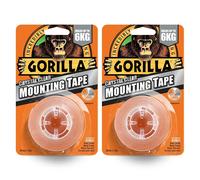 2x Gorilla Glue Resistente Montaggio Nastro Doppio Lato Impermeabile Trasparente