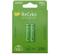 2x Gp Recyko Pile AAA Nimh 950mAh Micro LR03 LR3 1,2V Batteria AAA Batteria