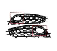 2X Griglia di copertura della griglia della lampada fendinebbia del paraurti anteriore compatibile con Audi A4 B8 S-Line S4 2008-2012 Griglia a nido d'ape 8K0807681C 8K0807682C(Glossy Black)