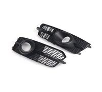 2x Griglia fendinebbia paraurti anteriore, mascherina coprifari fendinebbia compatibile con AUDI A6 C7 A6L S-Line con fendinebbia 2015-2018 4G0807681AG, 4G0807682AG(With Black)