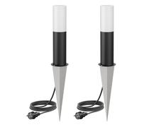 2x GROPO luce di percorso / bitta per esterni IP44 41 cm nero 1x E27 max.