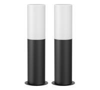 2x GROPO luce di percorso / bitta per esterni IP44 41 cm nero 1x E27 max.