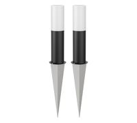 ledscom.de 2 x GROPO bitta luminosa con picchetto a terra, per esterni, nero, 41cm, incl. lampada E27, 471lm, bianco extra-caldo