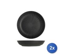2x H&H Servizio 18 pezzi tavola Venere in stoneware dalla finitura opaca con