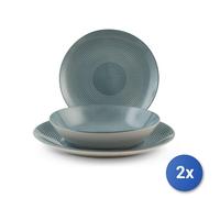 2x H&H Servizio tavola Echo 18 pezzi forma coupe
