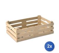 2x H&h Set 2 Cestini Simplybox 22x14x7 Sabbia Guardaroba Beige