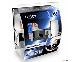 2x H1 4700K Lunex PLATINUM BLUE 55W 12V Lampadine Faro Alogene Super Blu