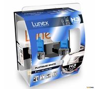2x H3 Lunex Platinum White 4000K 453 55W 12V Lampadine Faro Alogene Hard Case