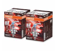 2x H4 Osram Notte Breaker Laser +150% Next Generation Lampadina Lampada Faro