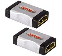 2x Hama Adattatore HDMI Frizione Spina Connettore per Cavo Prolunga 4K UHD HD