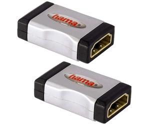 2x Hama Adattatore HDMI Frizione Spina Connettore per Cavo Prolunga 4K UHD HD