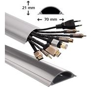 2X Hama Canaletto PVC Autoadesivo Per Cavi Base Parete Canalizzazione Per TV PC