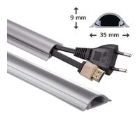 2x Hama PVC Canale Cavi Autoadesivo Kabelleiste Presa da Parete Fußbodenkanal TV