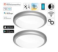 2X Hama WiFi LED Lampada Da Soffitto 18W 120W Dimmerabile WLAN Controllo App [EEK: F]
