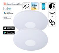 2x Hama Wifi LED Plafoniera 40W 217W Dimmerabile WLAN Plafoniera Handy-Steuerung [EEK: F]