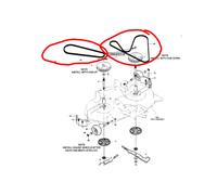 2X Hayter Piastra Lame Guida Cinture 1001223MA DC1240 DC1340 DC1640 102cm Taglio