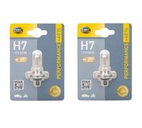 2X Hella H7 12V 55W Performance +60% Lampadine Alogene Faro