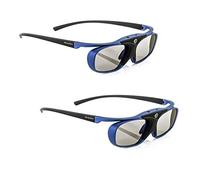 2x Hi-SHOCK® RF Pro Deep Heaven | Occhiali 3D Attivi per proiettore SONY®, JVC®, EPSON® | compatibili con VPL-HW65ES, HW45ES, VW300ES, VW320, VW520, VW500ES, [120 Hz | ricaricabile HD3DRF]