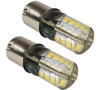 2X HQRP 12-24V BASE BA15S 32 LED PER LUCE INTERNA PORCH 1141 / 1156 RV