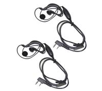 2X HQRP 2 Pin Auricolari Headset PTT Mic Per Retevis H-777, RT-5R, RT-5RV, RT-B6