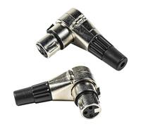 2x HQRP 3-Pin XLR Regolabile ad Angolo Retto Femmina Connettori 7 Diverse