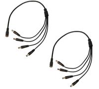 2x HQRP AC Alimentatore Adattatore 1 A 4 Porta Cavo Codino Per CCTV Fotocamere
