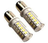 2x HQRP BA15D 1142 1178 LED Barca Lampadina Luce 32-5050 SMD Dc 12V 24V Bianco