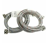 2x HQRP Premium Acciaio Inox Lavatrice Tubi 4-FT Detonatore Prova, 3/4 " Fgh