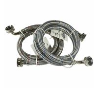 2x HQRP Premium Acciaio Inox Lavatrice Tubi 90° Gomito 4-FT 3/4 " Fgh