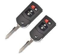 2x HQRP Remoto Flip Pieghevole Chiave Portachiavi Cover Custodia W/4 Per Mazda