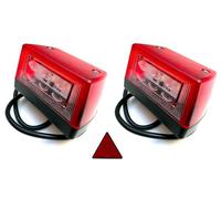 2X Illuminazione LED Per Targa Luce Di Posizione E Triangolo Per Rimorchio