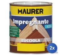 2x IMPREGNANTE ALL' ACQUA LUCCIOLA MAURER LT 2,50 NOCE CHIARO