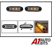 2x Incasso Per LED Ambra Arancio Indicatore Laterale Lampade Luci Kelsa BAR 12V