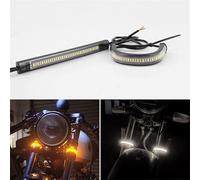2X Indicatori Direzionali LED Ambra Universali Per Forcella Moto Strip