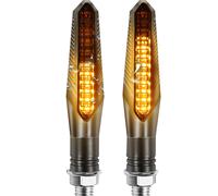 2x Indicatori direzione sequenziali frecce LED dinamiche moto scooter foro 10mm