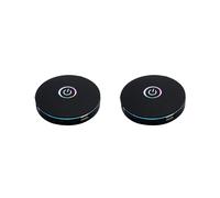 2X Interruttore Computer Effetto Illuminazione RGB Pulsante Interruttore di Alimentazione Host Esterno, Adatto per Internet Cafè, Case, Uffici (Nero)