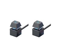 2X Interruttore Computer Scheda Madre PC Avvio Esterno Luce LED Accensione/Spegnimento Pulsante Quadrato Cavo Prolunga 2M Nero