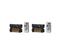 2X Interruttore Dimmer LED 12v con Telecomando RF e Funzione Timer, Regolatore di LuminositÃ PWM con Alloggiamento In Alluminio 5-24V 40A