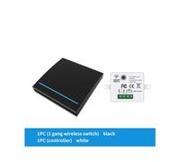 2X Interruttore Intelligente Wireless Tuya Wi-Fi RF433Mhz 1 Gang con Telecomando per Illuminazione A Parete, per Lampade A LED, Nero