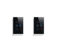 2X Interruttore Luce Ventilatore Intelligente Tuya Zigbee Connessione di Rete USA Controllo Tramite APP Alexa/Assistente Controllo Vocale Nero