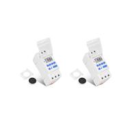 2X Interruttore Orario Digitale Programmabile Relè Controllo Timer AC 220V 16A Montaggio su Guida Din Interruttore Timer TM919A