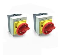 2x Interruttore principale 25A 4 poli alloggiamento in plastica IP65 sezionat...