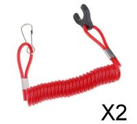 2X Interruttore Stop Sicurezza Motore Fuoribordo Con Laccetto Kill Per Tohatsu