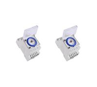 2X Interruttore Timer Meccanico SUL181D 96 Volte /Off al Giorno Intervallo di Impostazione del Tempo Timer 15 Minuti Timer Meccanico 24 Ore