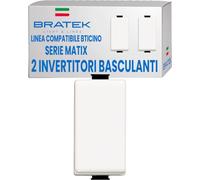 2x Invertitore 16A Compatibile Matix BTicino - Illuminabile, Made in Europe
