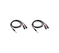 2X Jack 6,35 mm 1/4 TRS Stereo A Doppio XLR Maschio Cavo Audio Prolunga Cavo Audio Splitter A Y 300 cm