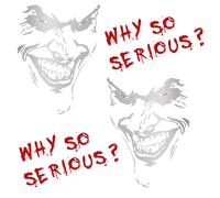 2x Joker Adesivo Argento Metallizzato + 2x Scritta Rosso Carminio Folie