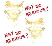 2x Joker Adesivo Oro Metallizzato + 2x Scritta Rosso Carminio Film Accessori